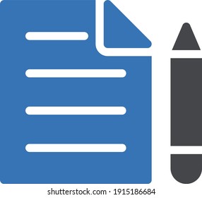 notes vector glyph color icon
