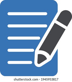 notes vector glyph color icon
