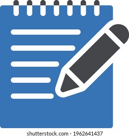 notes vector glyph color icon