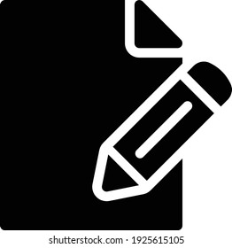 notes vector glyph flat icon