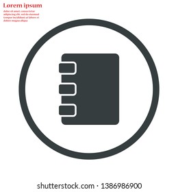notes vector icon 10 eps , Lorem ipsum Flat design