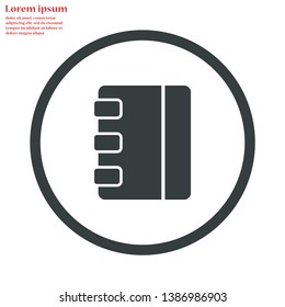 notes vector icon 10 eps , Lorem ipsum Flat design