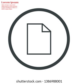 notes vector icon 10 eps , Lorem ipsum Flat design
