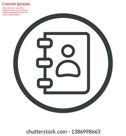 notes vector icon 10 eps , Lorem ipsum Flat design