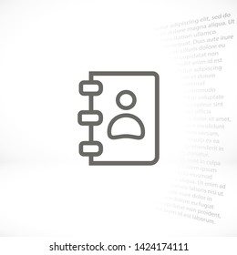 notes vector icon 10 eps , Lorem ipsum Flat design