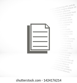 notes vector icon 10 eps , Lorem ipsum Flat design