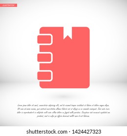 notes vector icon 10 eps , Lorem ipsum Flat design