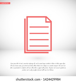notes vector icon 10 eps , Lorem ipsum Flat design