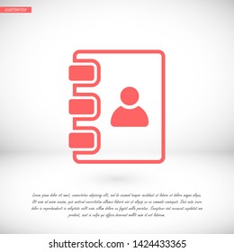 notes vector icon 10 eps , Lorem ipsum Flat design