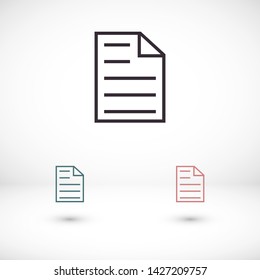 notes vector icon 10 eps , Lorem ipsum Flat design