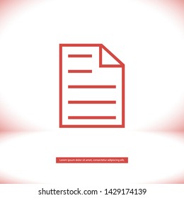 notes vector icon 10 eps , Lorem ipsum Flat design