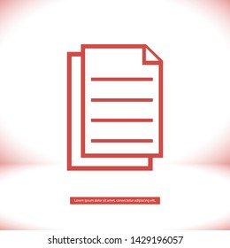 notes vector icon 10 eps , Lorem ipsum Flat design