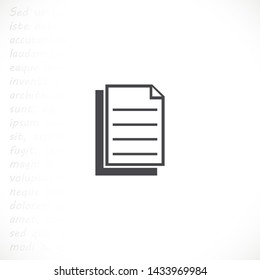 notes vector icon 10 eps , Lorem ipsum Flat design