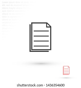 notes vector icon 10 eps , Lorem ipsum Flat design