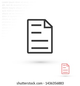 notes vector icon 10 eps , Lorem ipsum Flat design