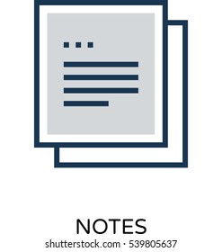 Notes Vector Icon 