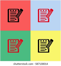 Notes vector  icon.
