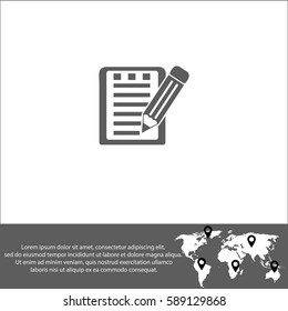 Notes vector  icon.