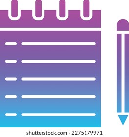 Notes vector icon. Can be used for printing, mobile and web applications.