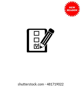 Notes vector icon isolated on white background.