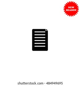 Notes vector icon isolated on white background.