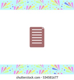 Notes vector icon on white background. Isolated illustration. Business picture.