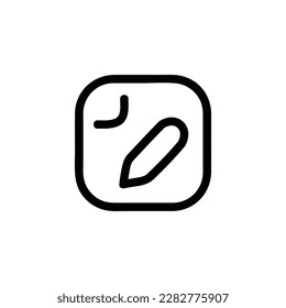 Notes vector icon, Outline style, isolated on white Background.