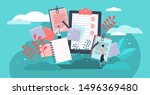Notes vector illustration. Flat tiny paper textbook write persons concept. Stationery blank sheets for diary, memos or sketch making. Empty checklists, organizers and clean information notebook pages.