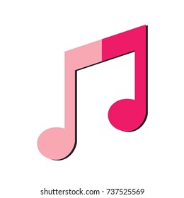 Notes vector illustration. Music postcard. Doodle style. Design, print, logo, symbol, decor, textile, paper.