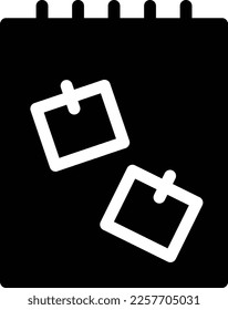 nota Ilustración vectorial en un fondo transparente. Símbolos de calidad superior. Iconos vectoriales de glifos para diseño de conceptos y gráficos.
