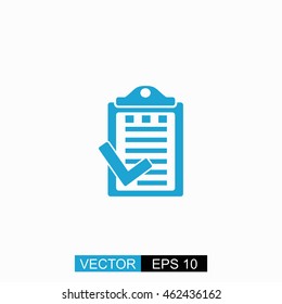 Notes vector. Isolated blue icon on white background.