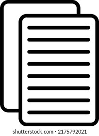 Notes Vector Line Icon Design