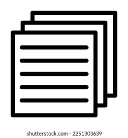Notes Vector Line Icon Design