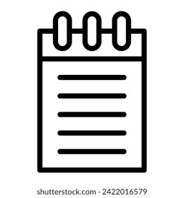 notes vector line icon design 