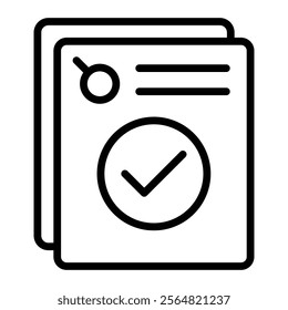 Notes Vector Line Icon Design