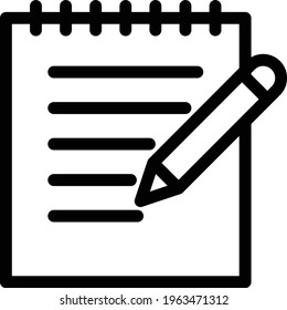 notes vector thin line icon