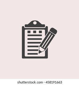 Notes web icon. Isolated illustration