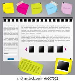 Notes website template