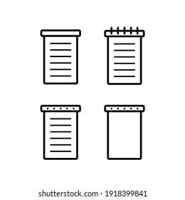 note-shaped outline icon. suitable for web design and mobile applications.