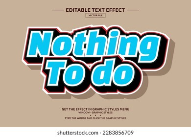 Nothing 3D editable text effect template