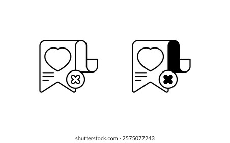 Nothing Favorited icon design with white background stock illustration