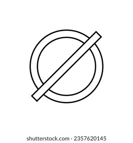 Nothing Icon. Zero, Empty Symbol - Vector.