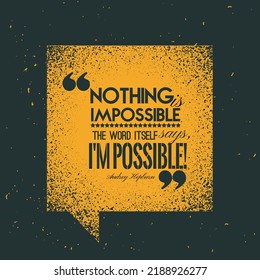 Nothing Impossible Word Itself Says Im Stock Vector (Royalty Free ...