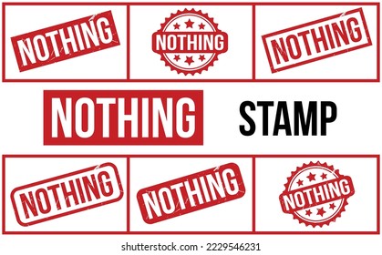 Nothing Rubber Stamp Seal Vector