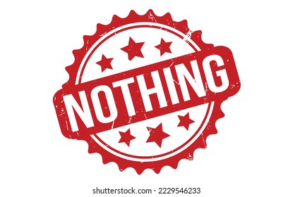 Nothing Rubber Stamp Seal Vector