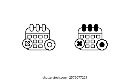 Nothing Scheduled icon design with white background stock illustration