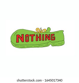 nothing slogan vector. for t shirt and other uses. green shoes.retro.
