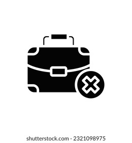 Nothing Work Filled Icon Vector Illustration