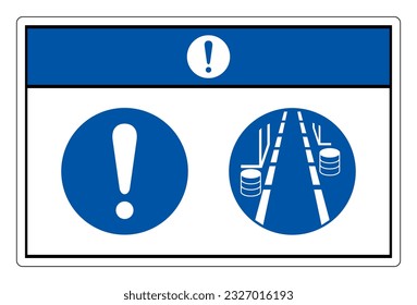 Notice Aisle Must Be Kept Clear Symbol Sign ,Vector Illustration, Isolate On White Background Label. EPS10