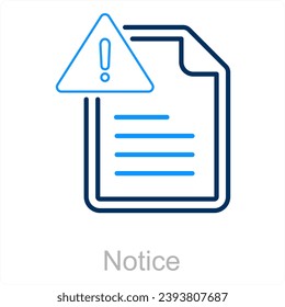 Notice and alert icon concept